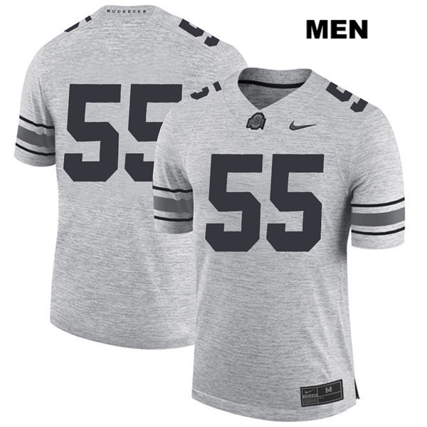 Ohio State Buckeyes Men's Malik Barrow #55 Gray Authentic Nike No Name College NCAA Stitched Football Jersey RL19Z88LL